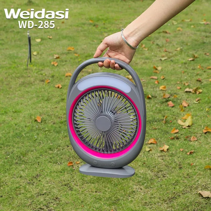 Weidasi WD-285 রিচার্জেবল পোর্টেবল টেবিল ফ্যান - Image 2