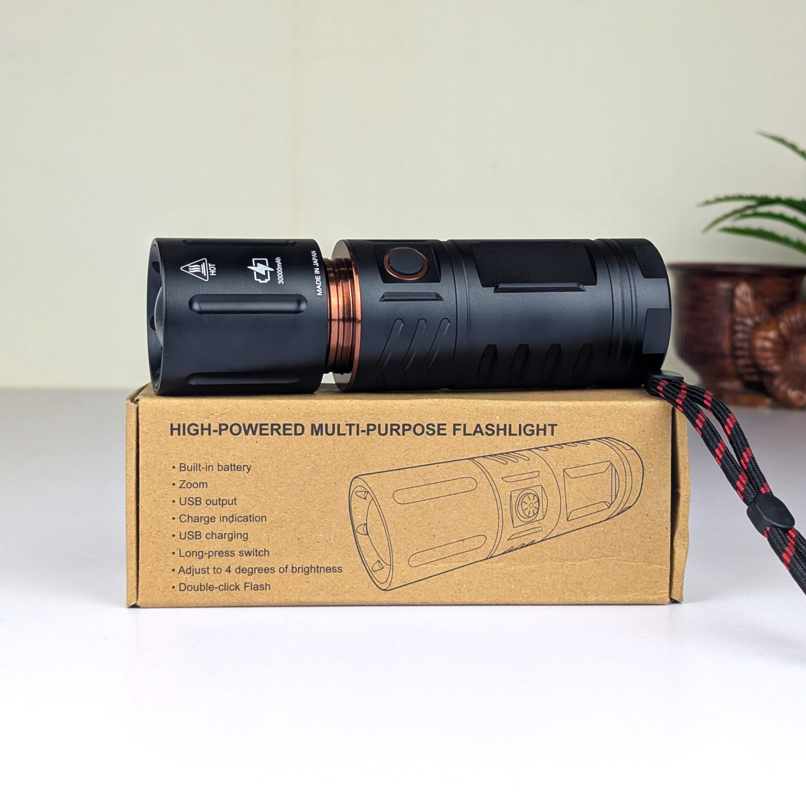 Rechargeable LED Flashlight with Telescopic Zoom & Power Bank Function - Image 6
