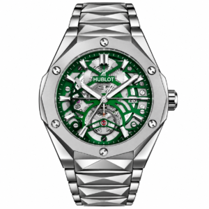 HUBLOT Big Bang Luxury Skeleton Watch – Matte Silver&Green